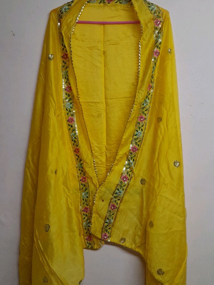 Chanderi Silk Dupata Like New