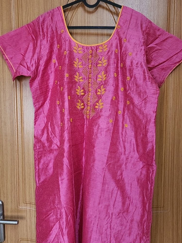 Festive Wear Embroidered Stitched  Kurti