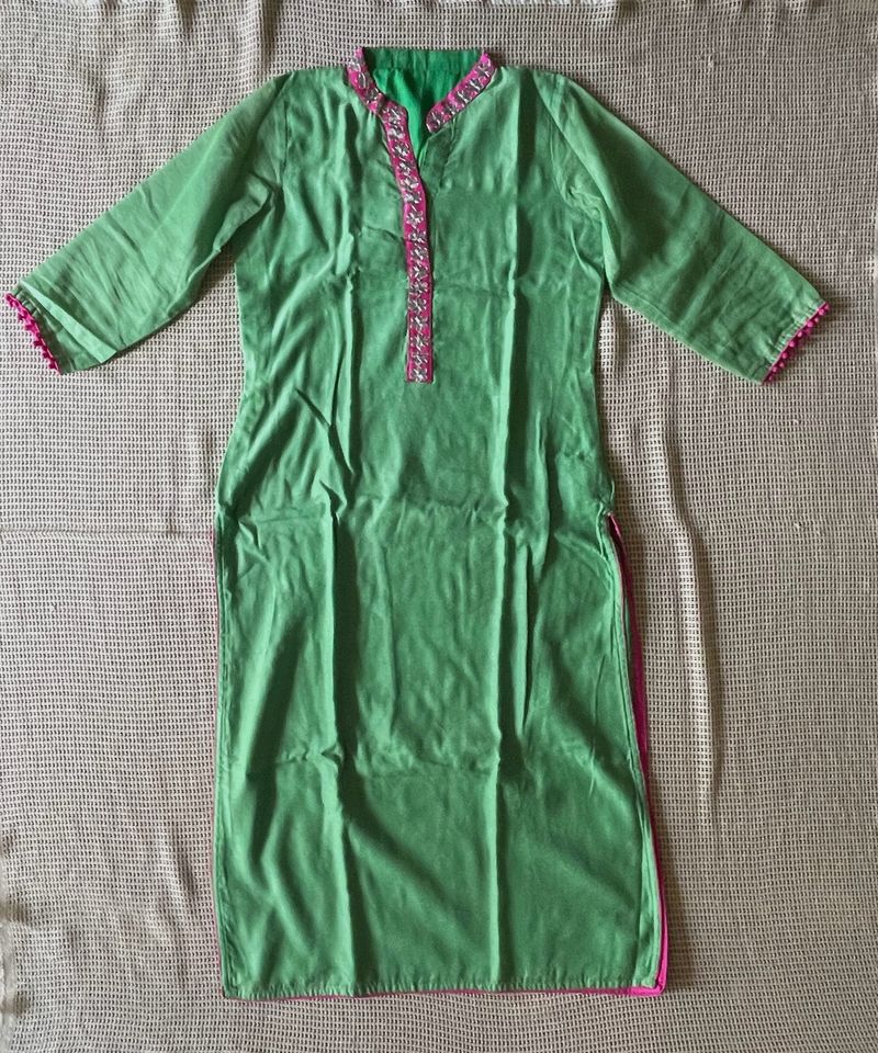 Parrot Green Kurta