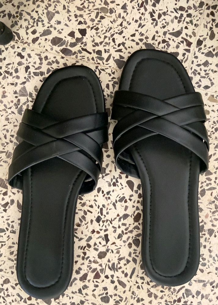 Light Weight black Flat Sandal For Women 🖤