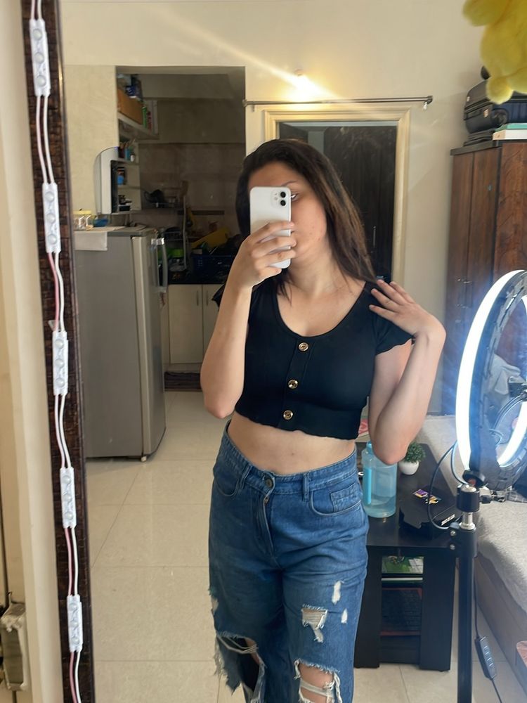 Black Crop Top