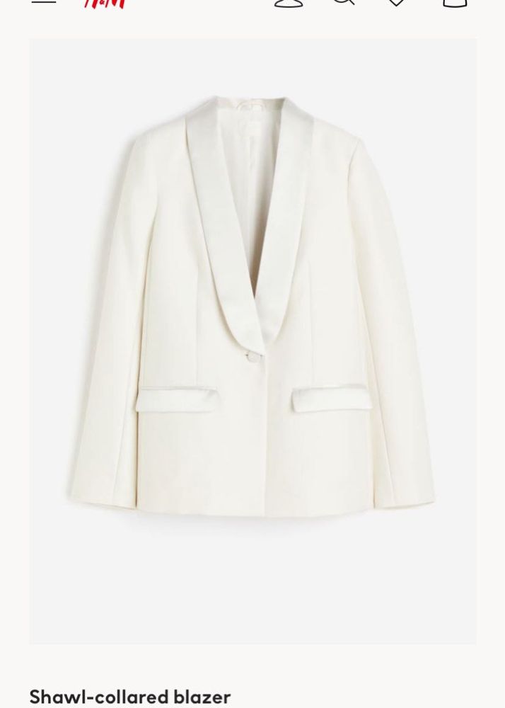 H&M Shawl Collared Blazer