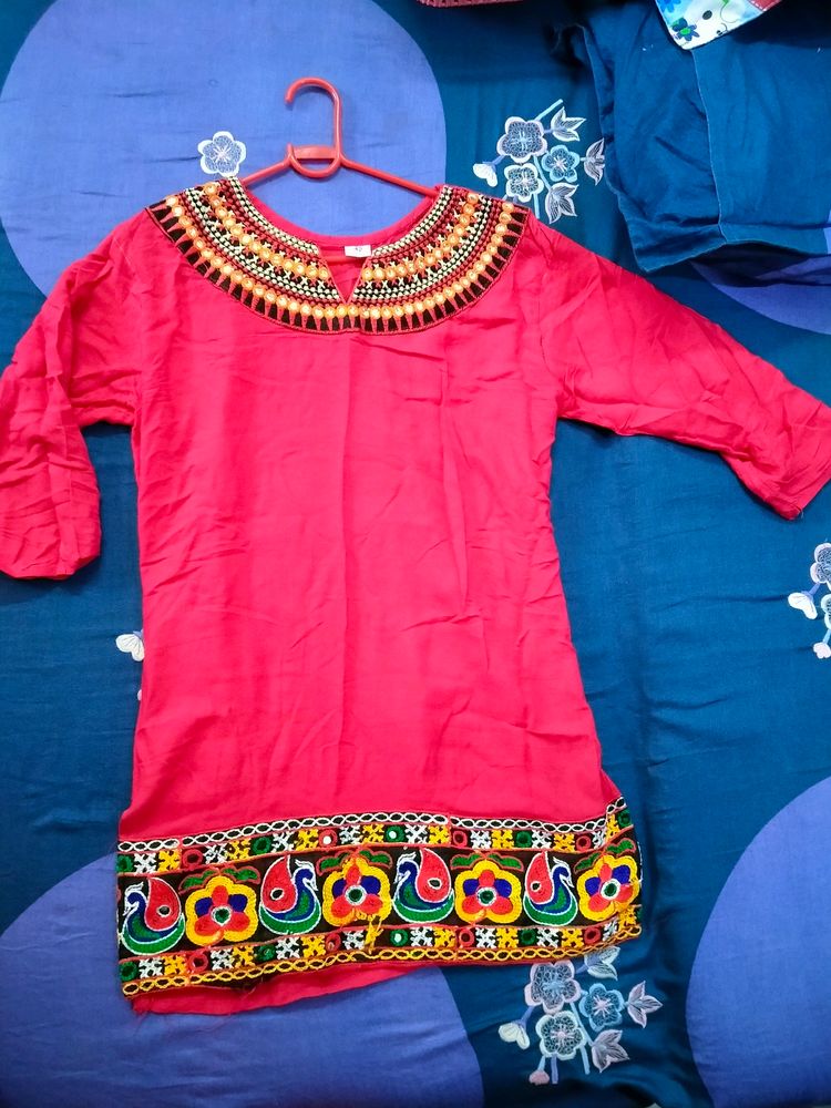 Gujarati Thread Work Kurti