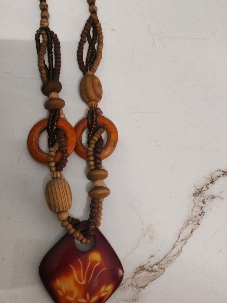 Tribal Wooden Pearl Jewellery