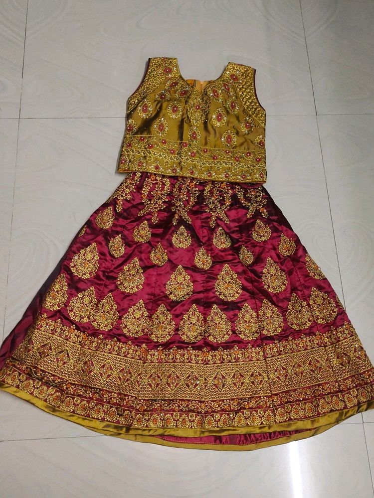 3-4 Years Baby Girl's Lehenga Choli