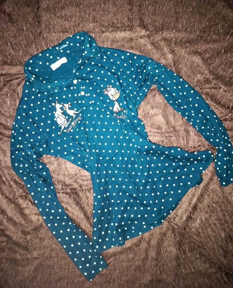 CUTE EMBROIDERY POLKA DOT TSHIRT