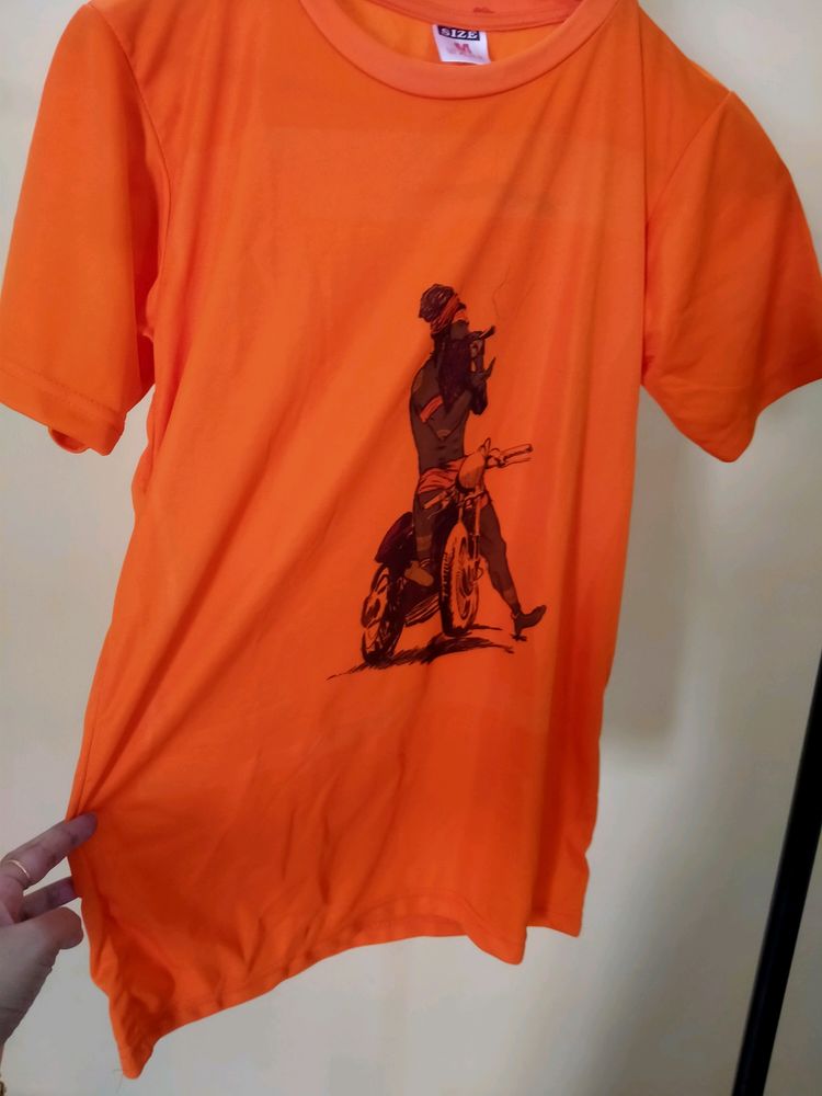 Very   Beautiful Orange Shiv Ji Tshirt