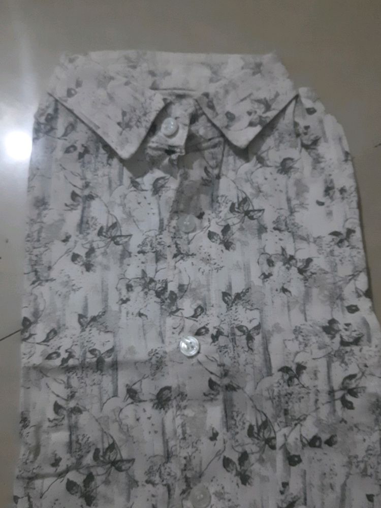 White Printed Shirt