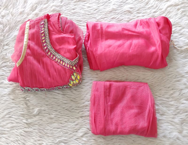 Women Pink Kurti Set