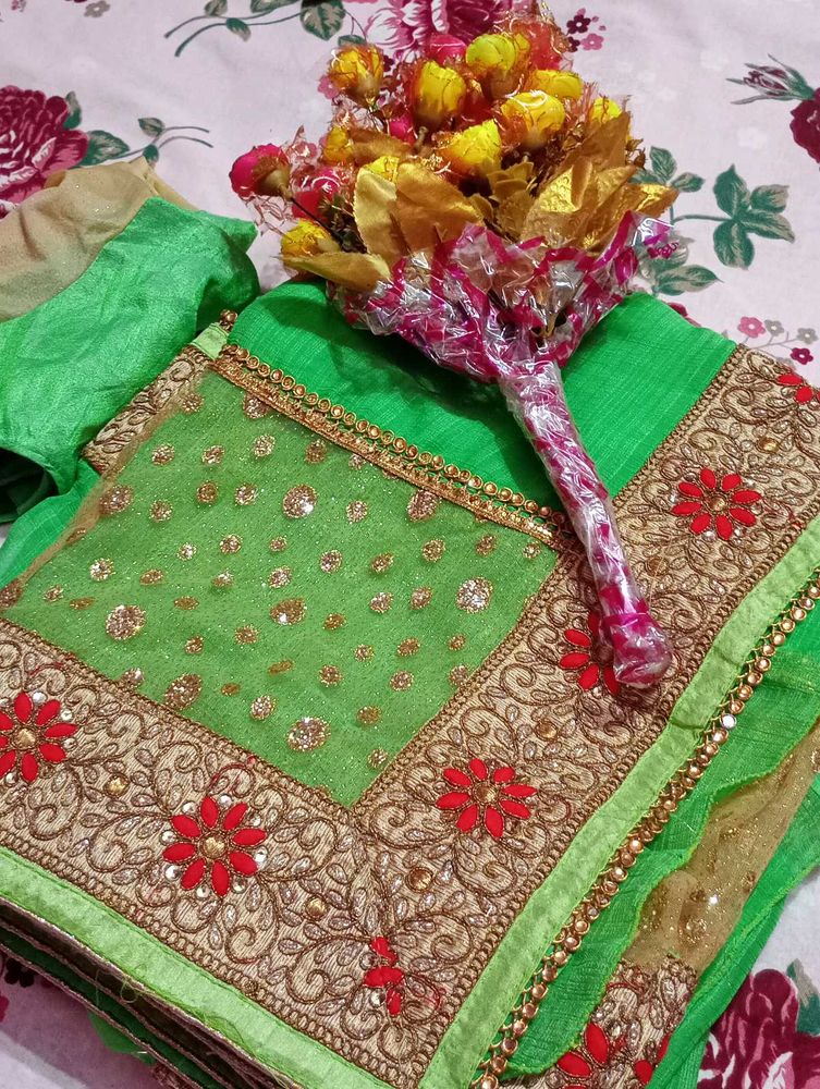 Wedding Saree+Flower