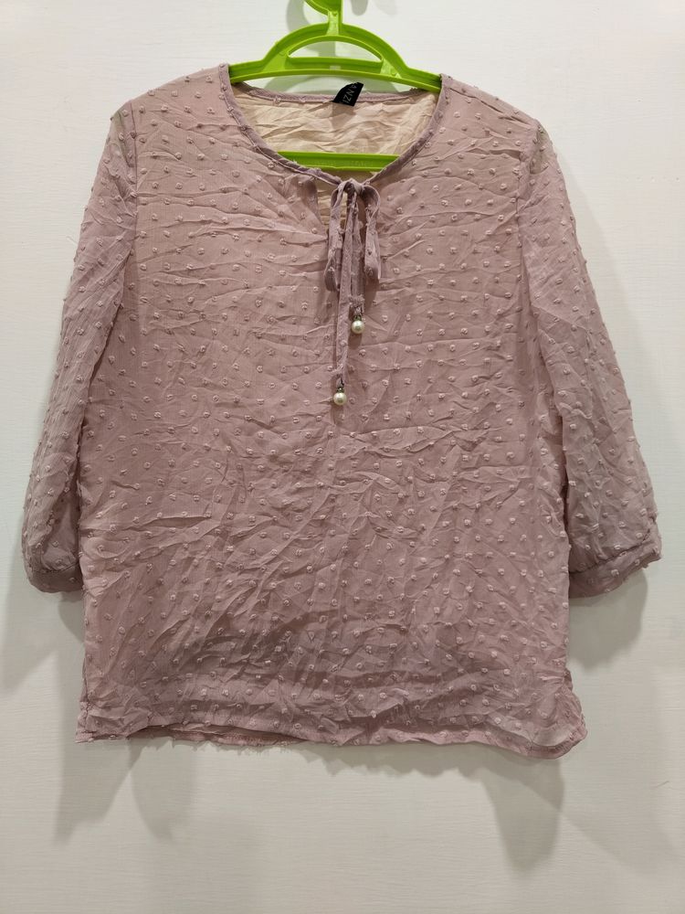 Dobby Fabric Blouse