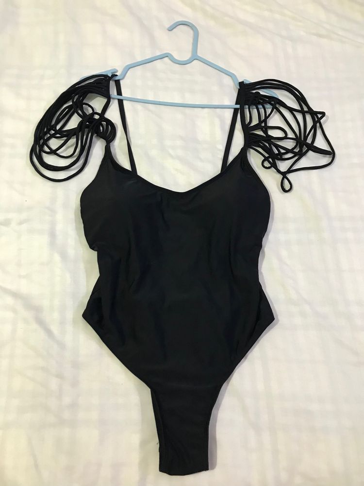 Fancy Padded Black Bodysuit Bust 34