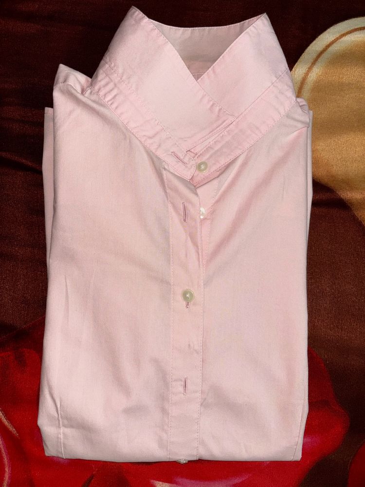 Van Huesen Pink Formal Shirt For Women