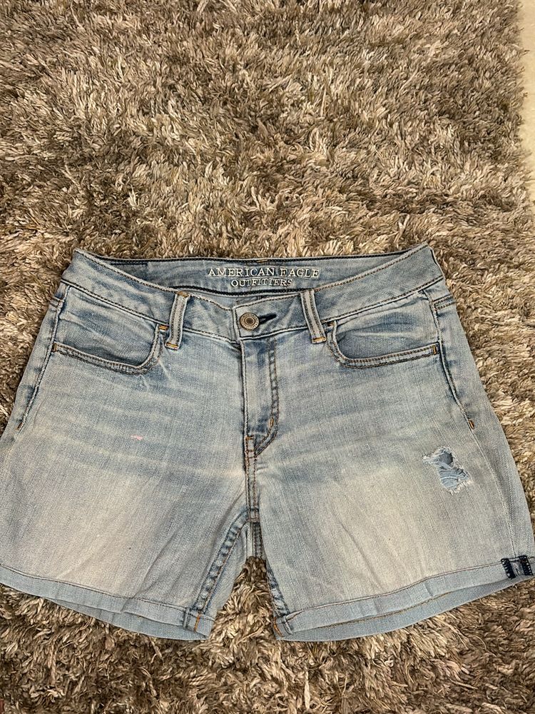 Light Blue Denim Shorts