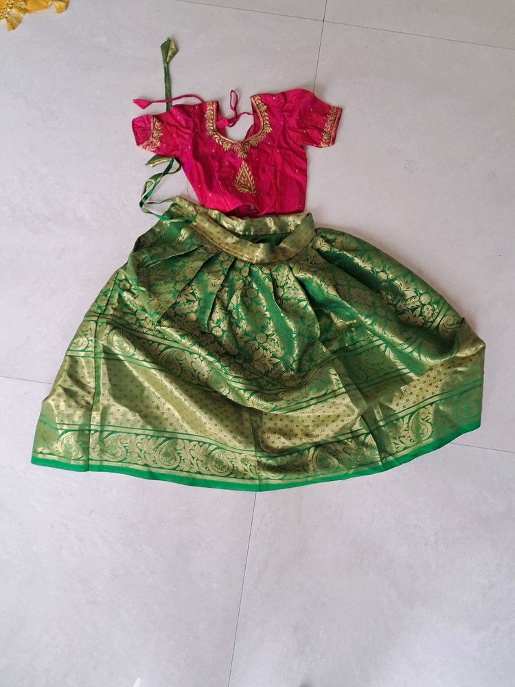 Lehanga And Blouse For Cute Kids