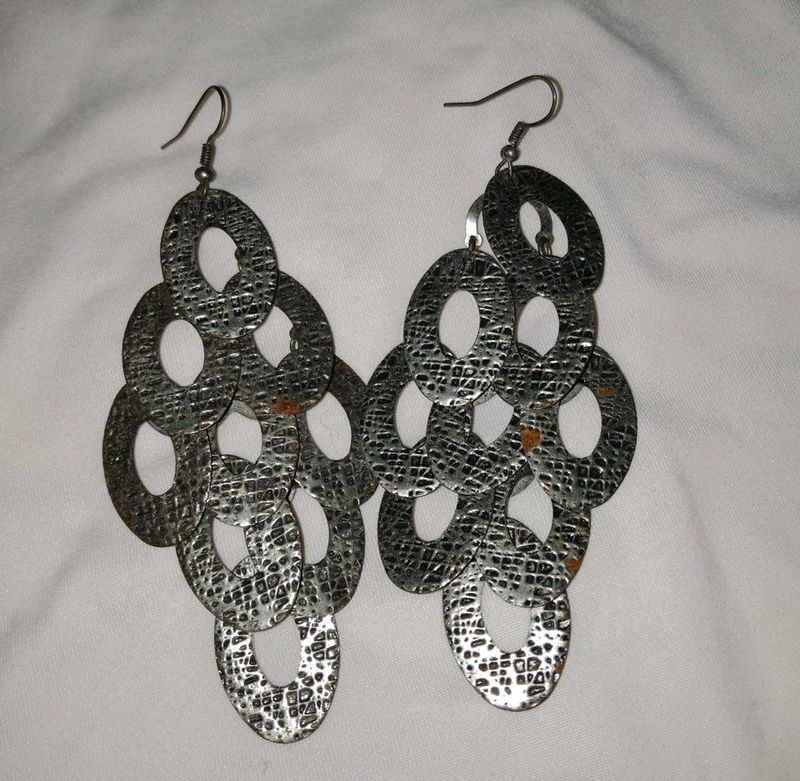 Oxidized Earrings Hanging