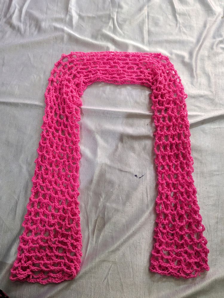 Crochet Arm Warmers Handmade Pink