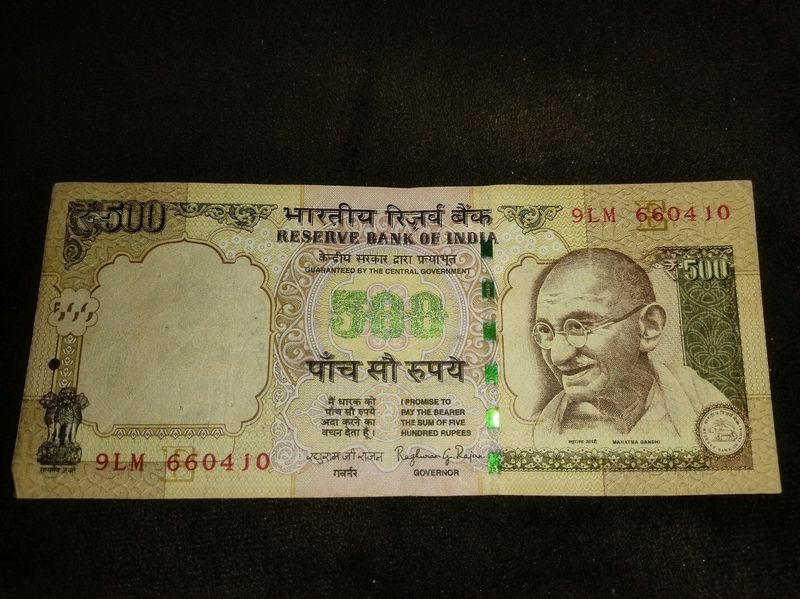 Old 500rs Note India For Sale.