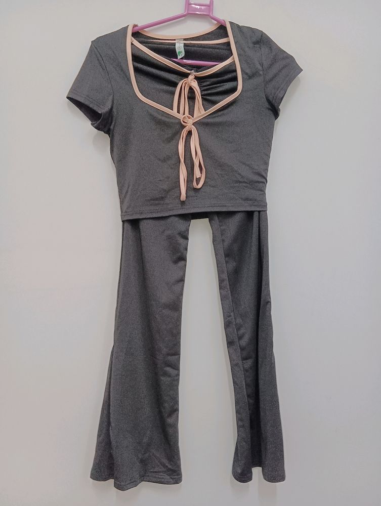 Front tie up Co-ord Set With Pants