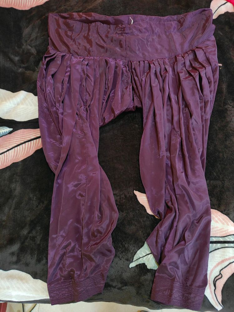 Silk Salwar Purple