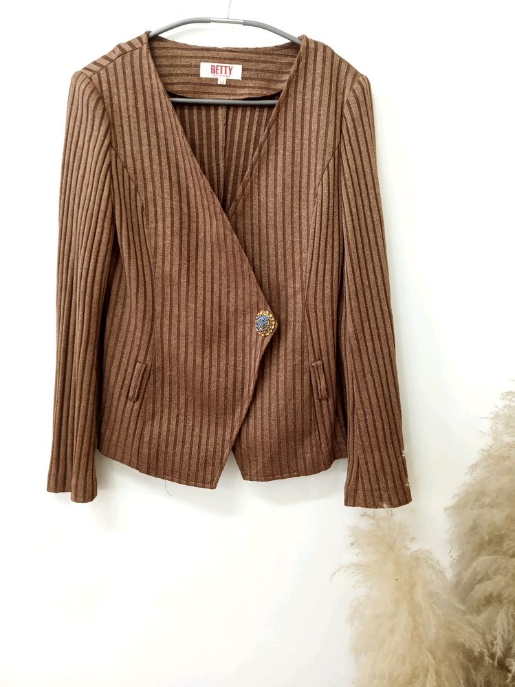 Antique Gold Knitted Coat