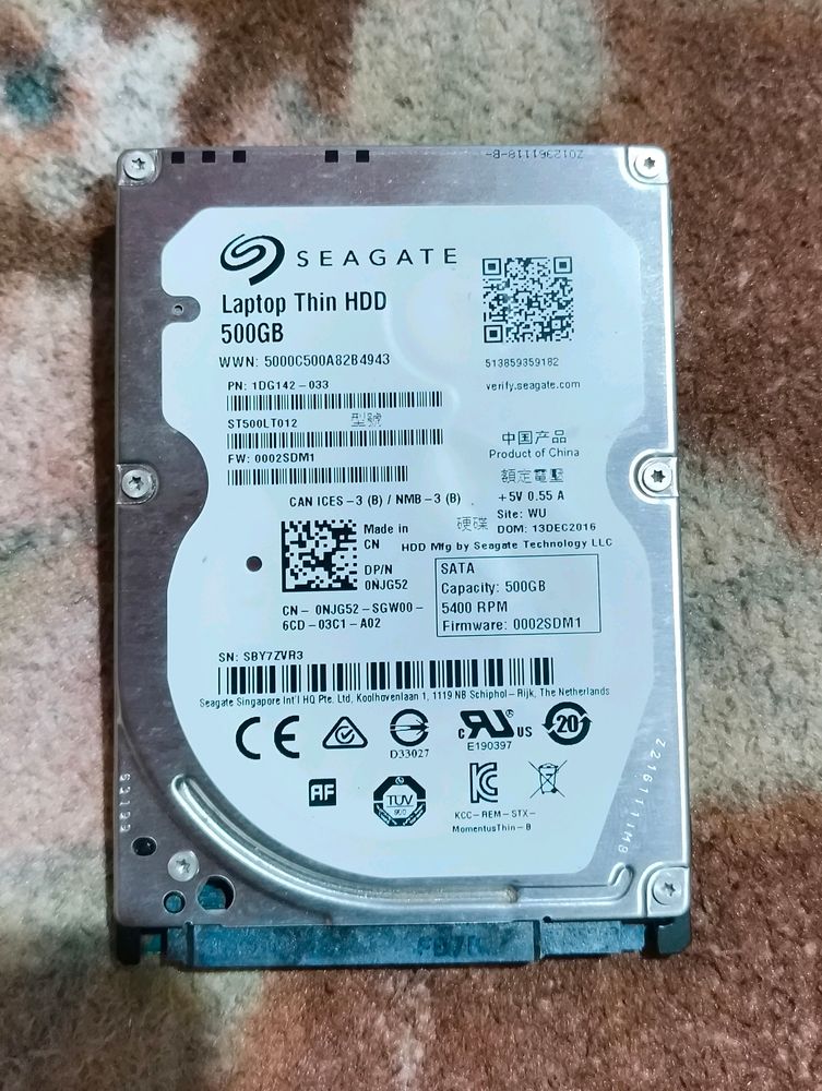 REFURBISHED SEAGATE 500GB 2.5" LAPTOP HDD