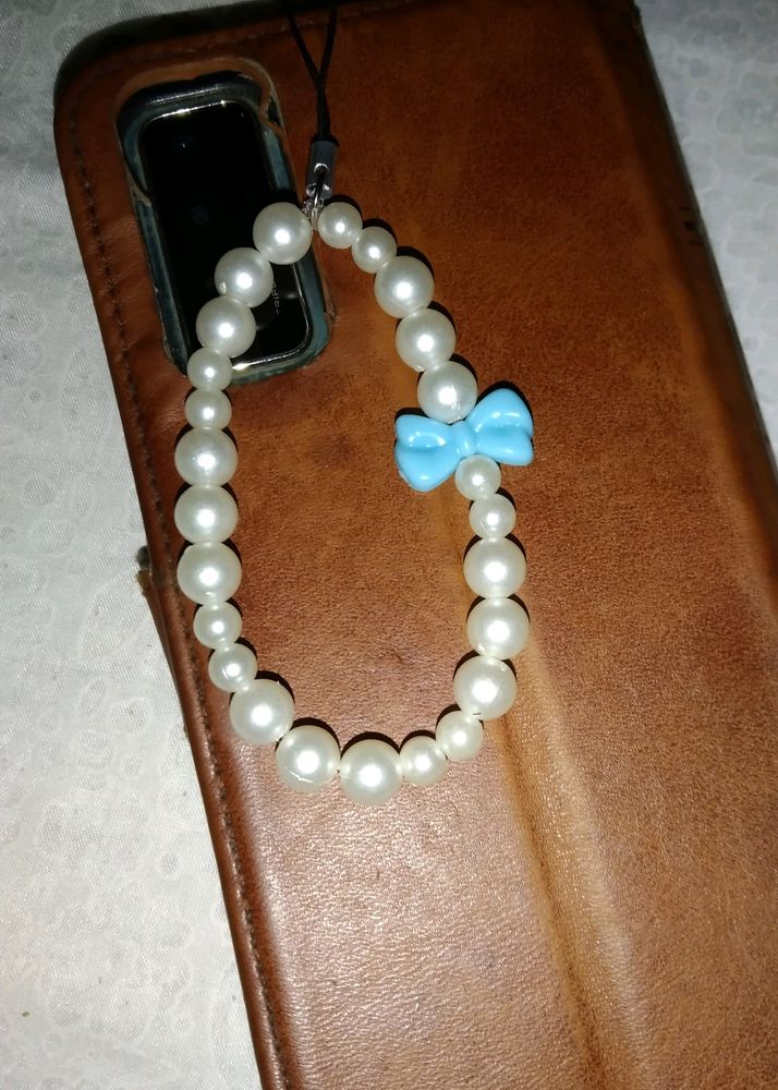 White Pearl Phone Charm