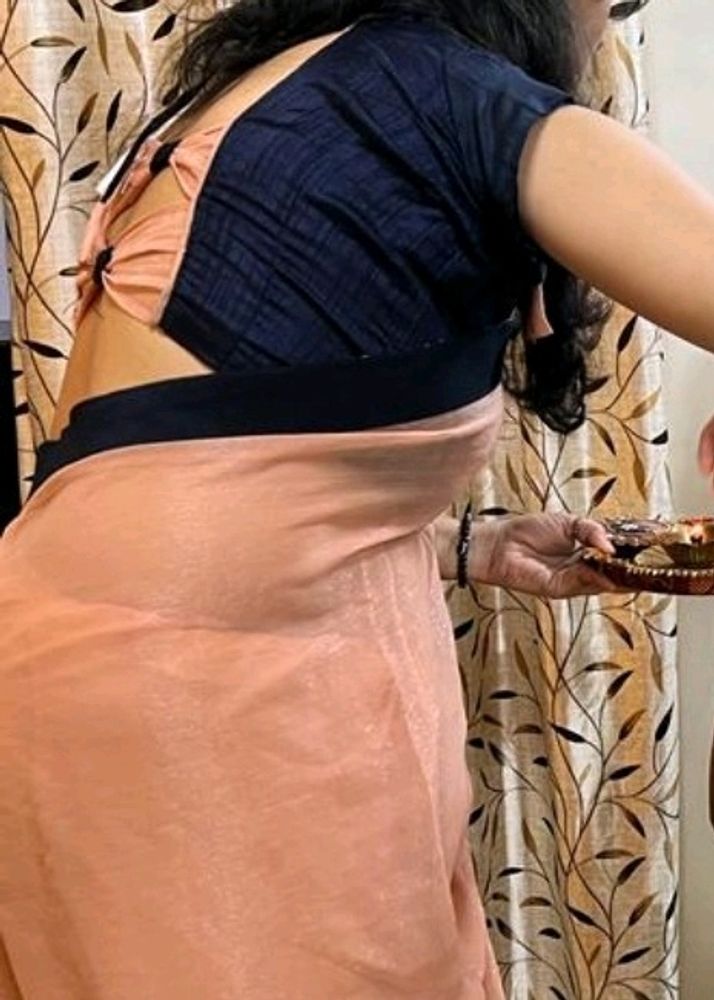 Peach Saree