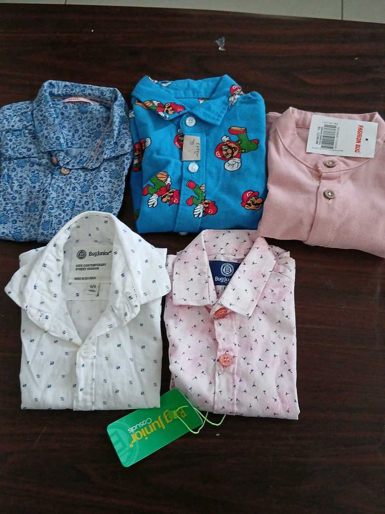 5 Set Of Brand New Baby Boys Shirt