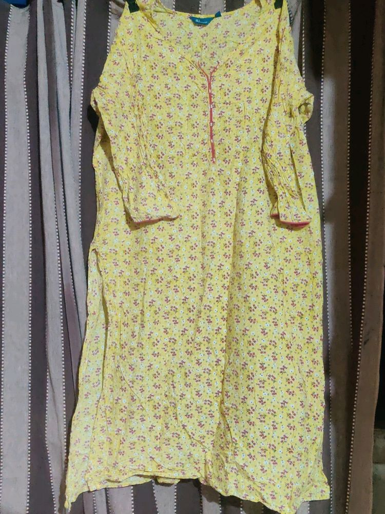 Yellow Kurti For Dailywear