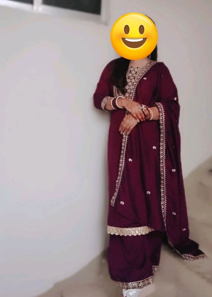 Kurti Palazzo With Dupatta From Myntra