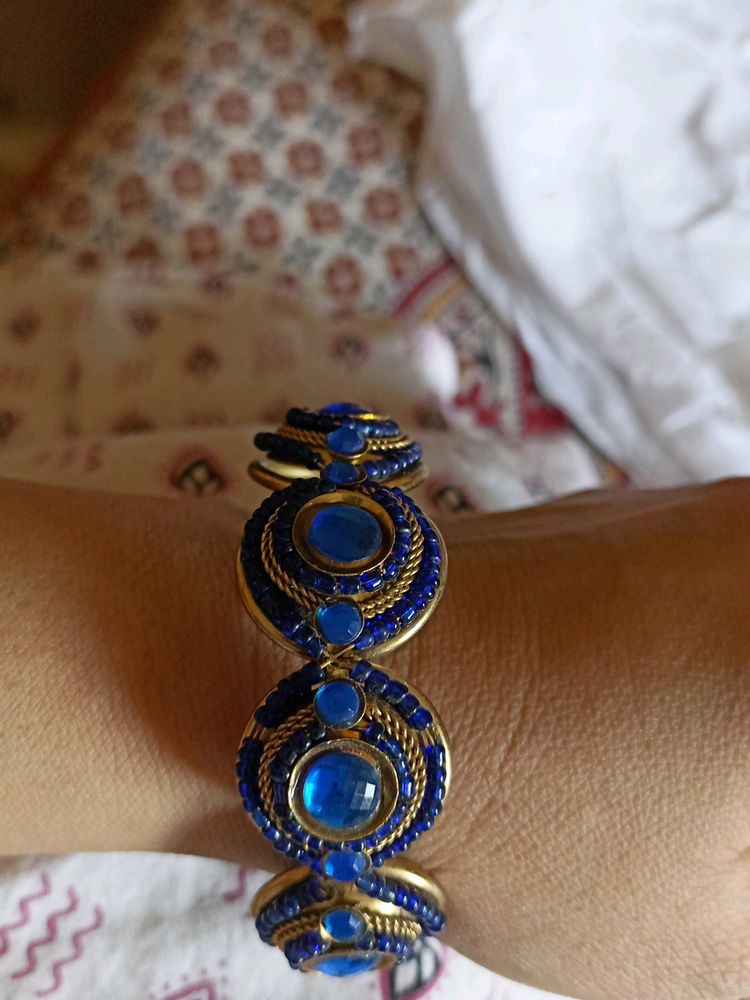 Blue Beads Kada/bangle