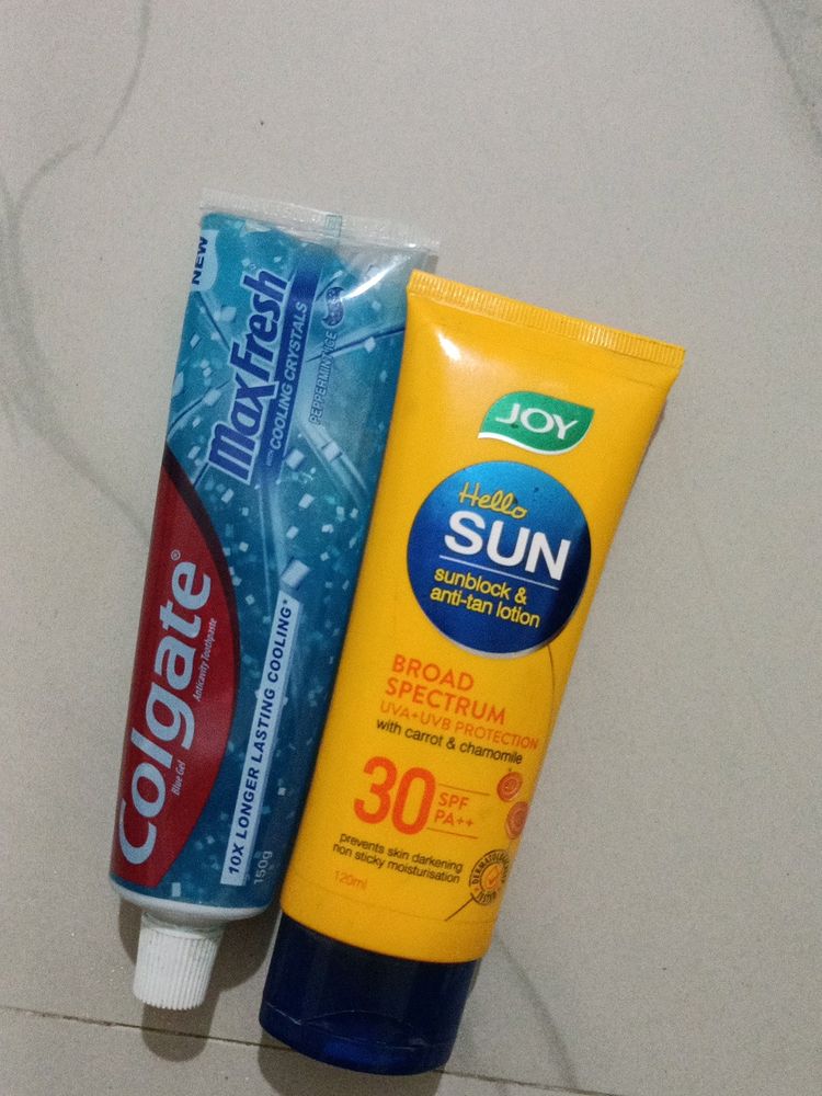 *Combo Offer *JOY Sunscreen And Colgate Maxfresh