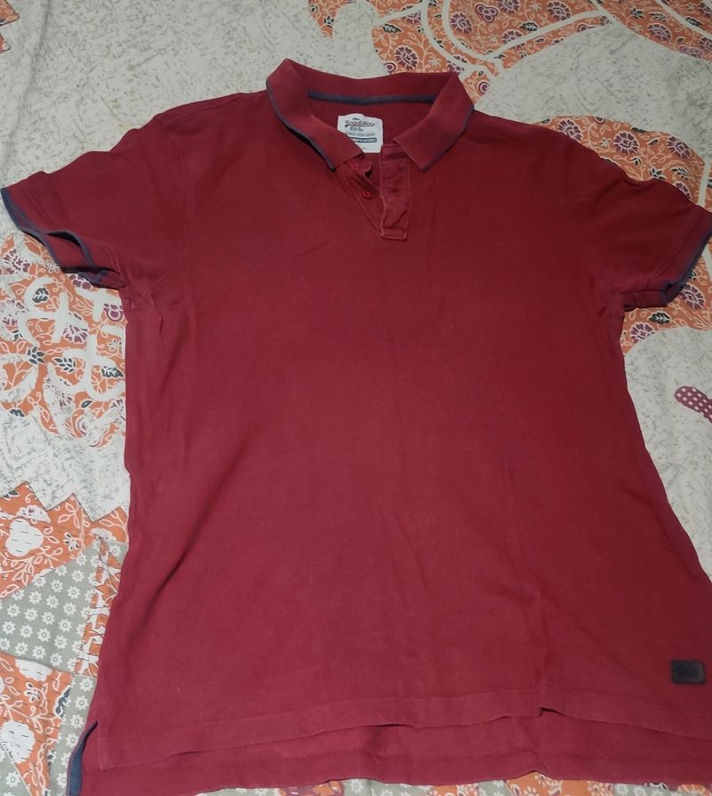 Red Roadster Men Polo Tshirt