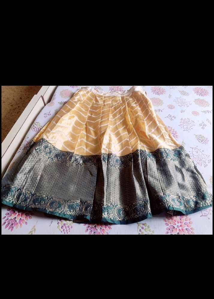 Pattu Lehenga With Net Vale And Waist Belt