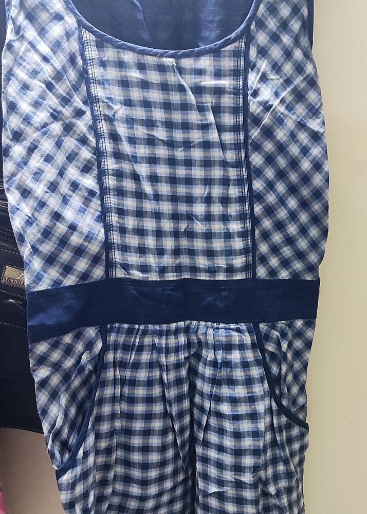 Blue Checkered Dress