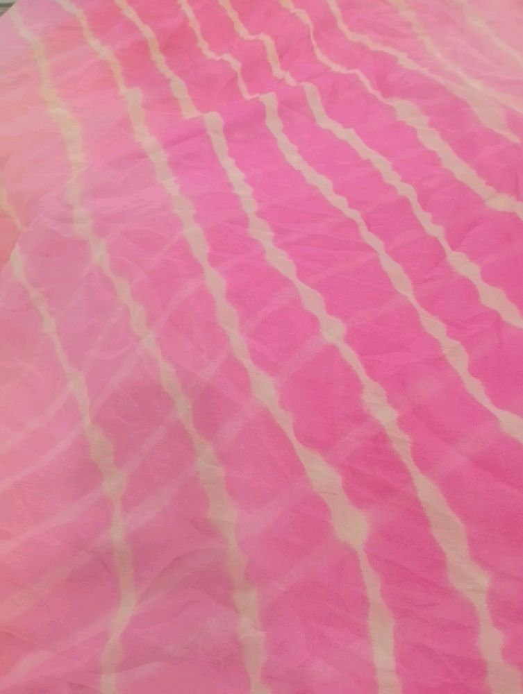 Laheriya Pink And Orenge Saree