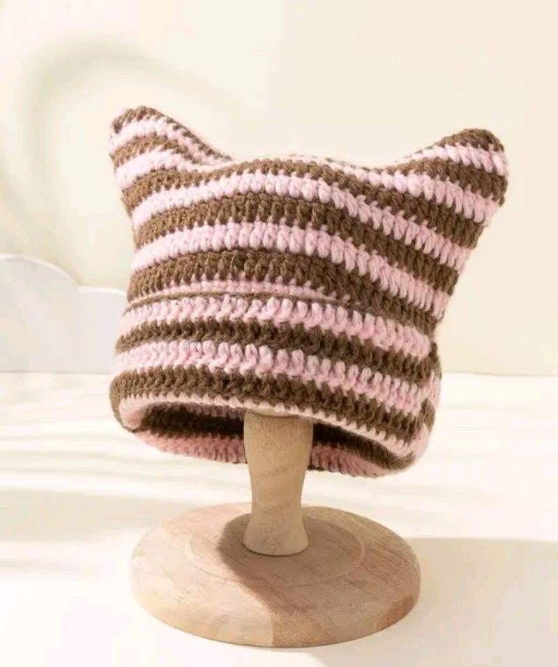 Crochet Cat Ear Beanie