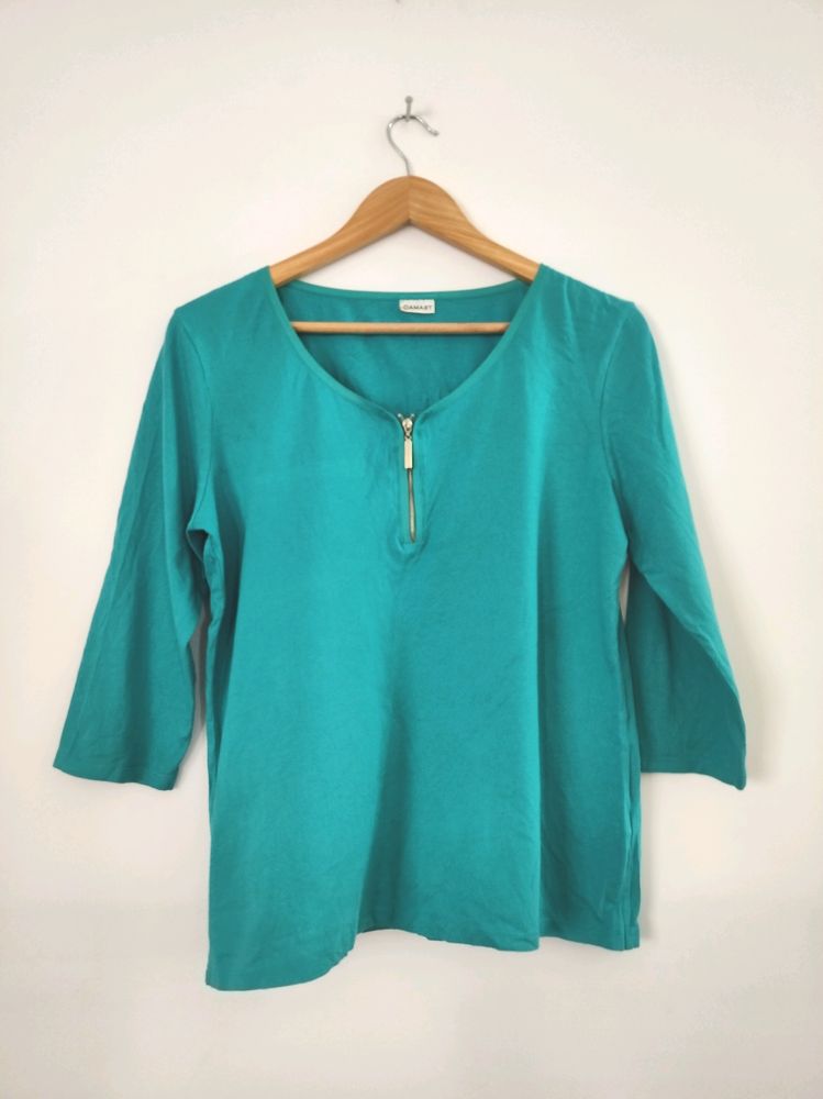 Sea Green Casual Top ( Women)