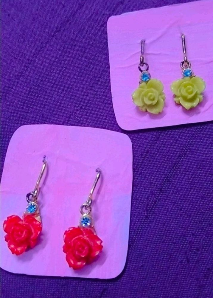 Combo Of Two Flowers Earrings