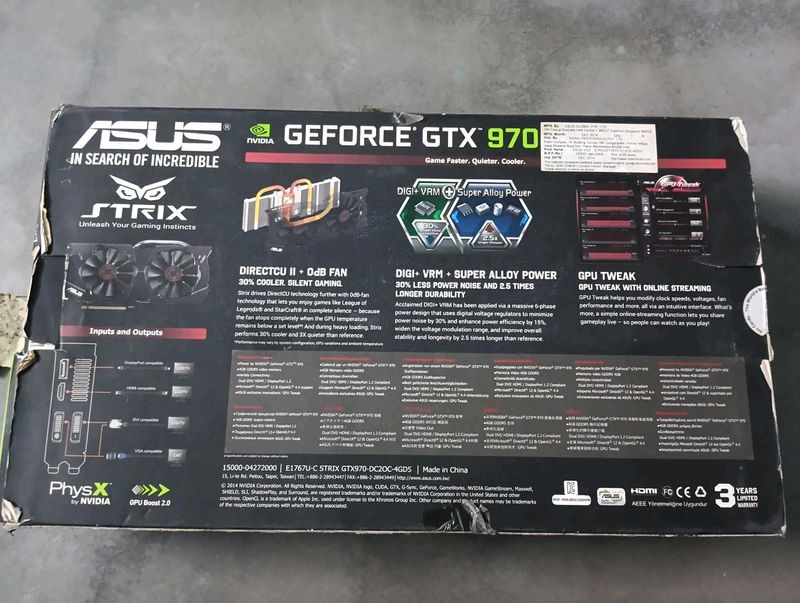 Asus Geforce Gtx 970 4gb Oc Edition Dual Fan