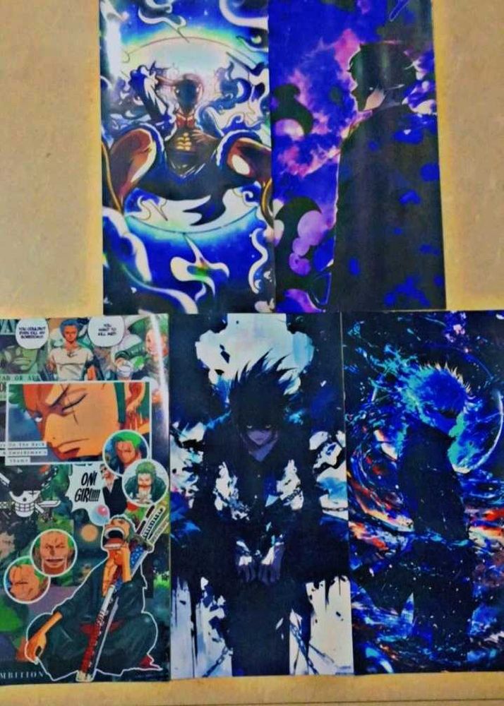 Anime 4K Poster 6x12 size Combo of 5