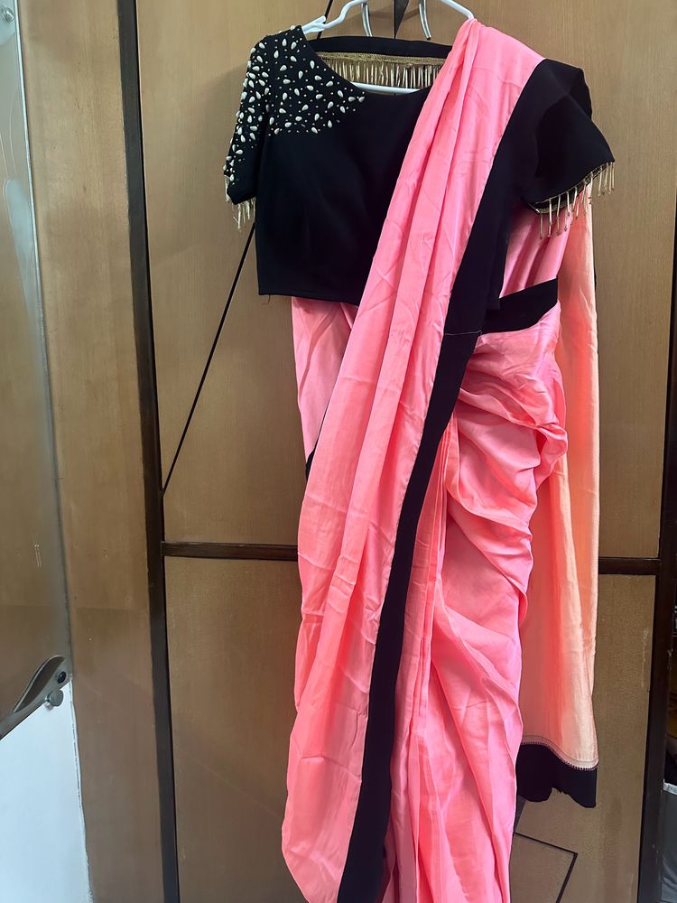 Draped Saree With Blouse