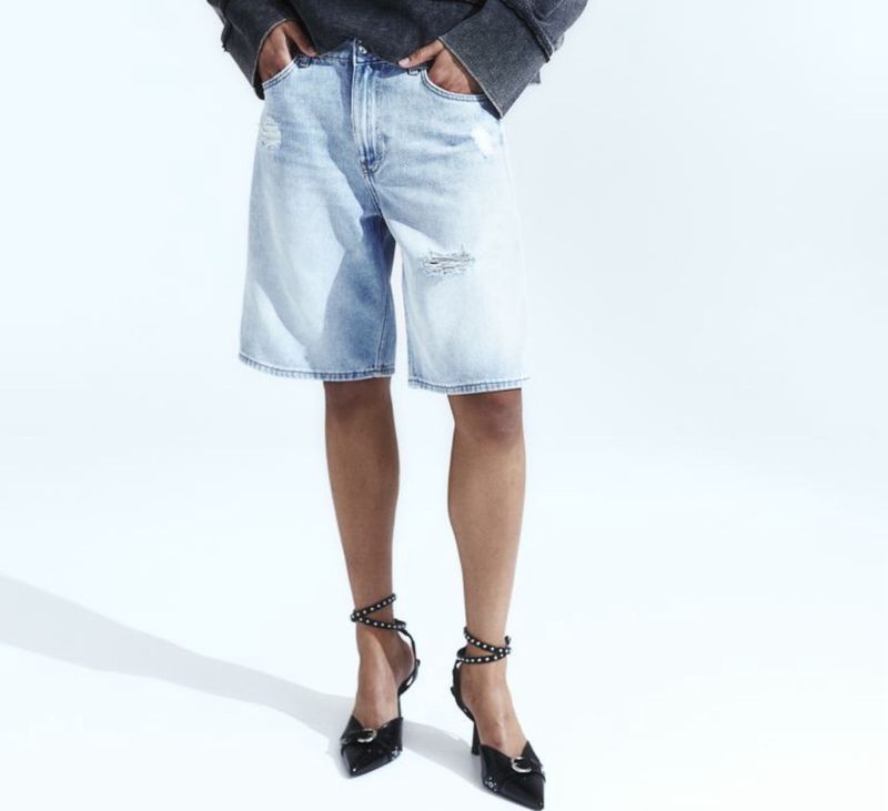 H&M Bermuda Low Denim Shorts