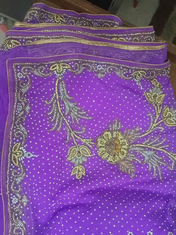 New With Tag Saree In Hand Work