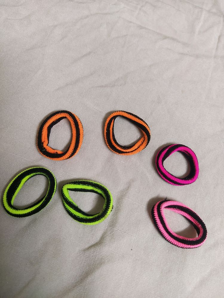 Colourful Hair Bands (3 Pairs)