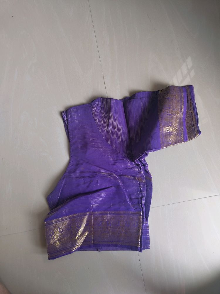 Purple And Gold Blouse