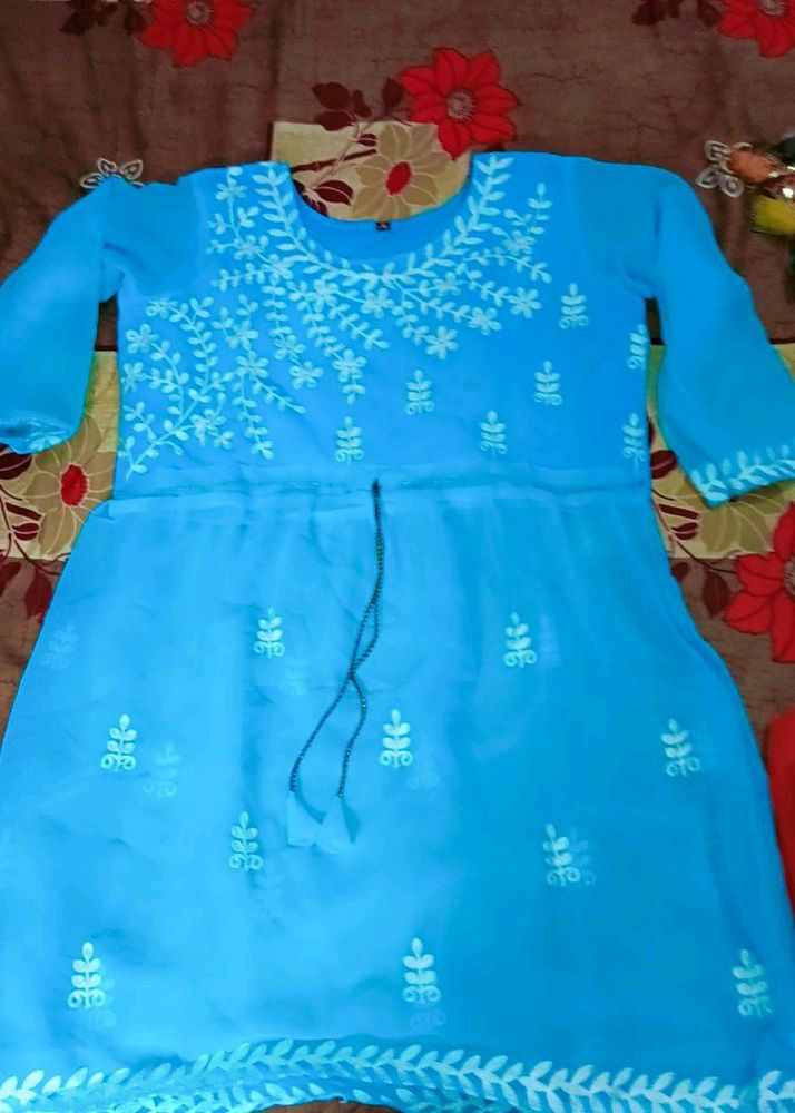 Chikankari Kurti Short