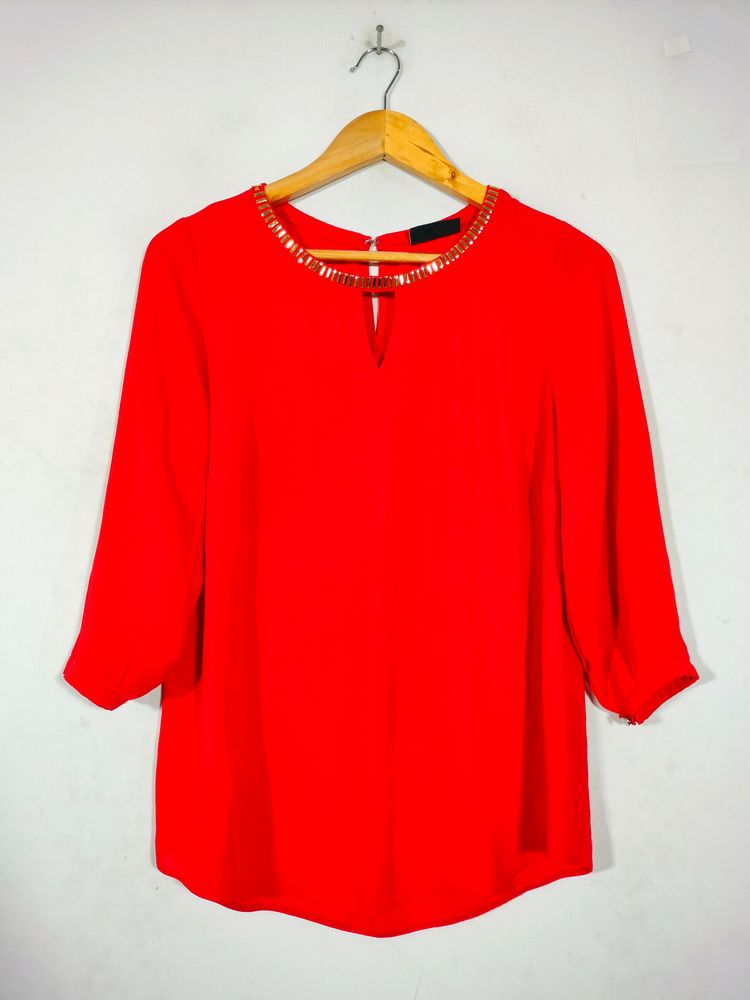 Red Casual Top (Women's)