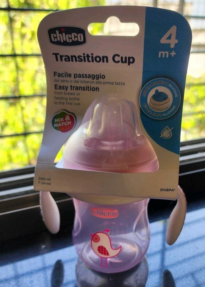 Chicco Pink Transition Cup/Bottle